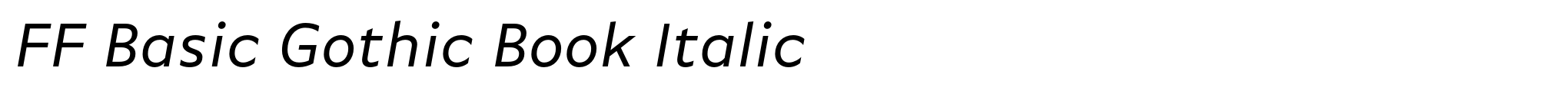 FF Basic Gothic Book Italic image